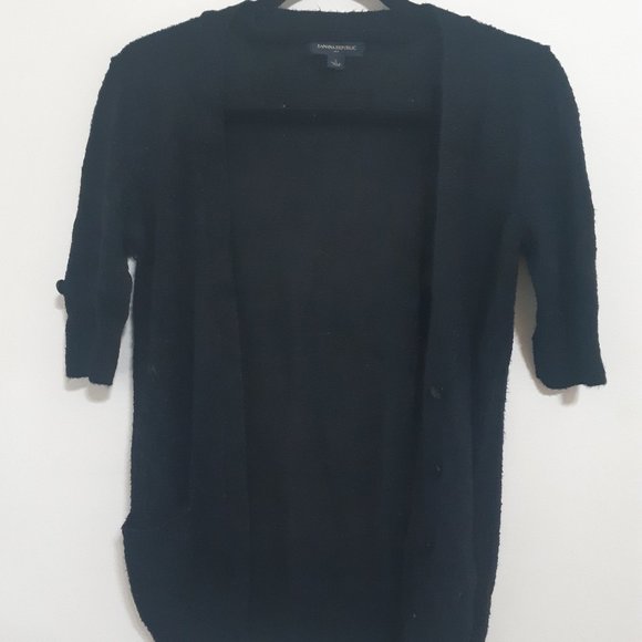 Banana Republic short sleeves cardigan black small - Picture 2 of 5